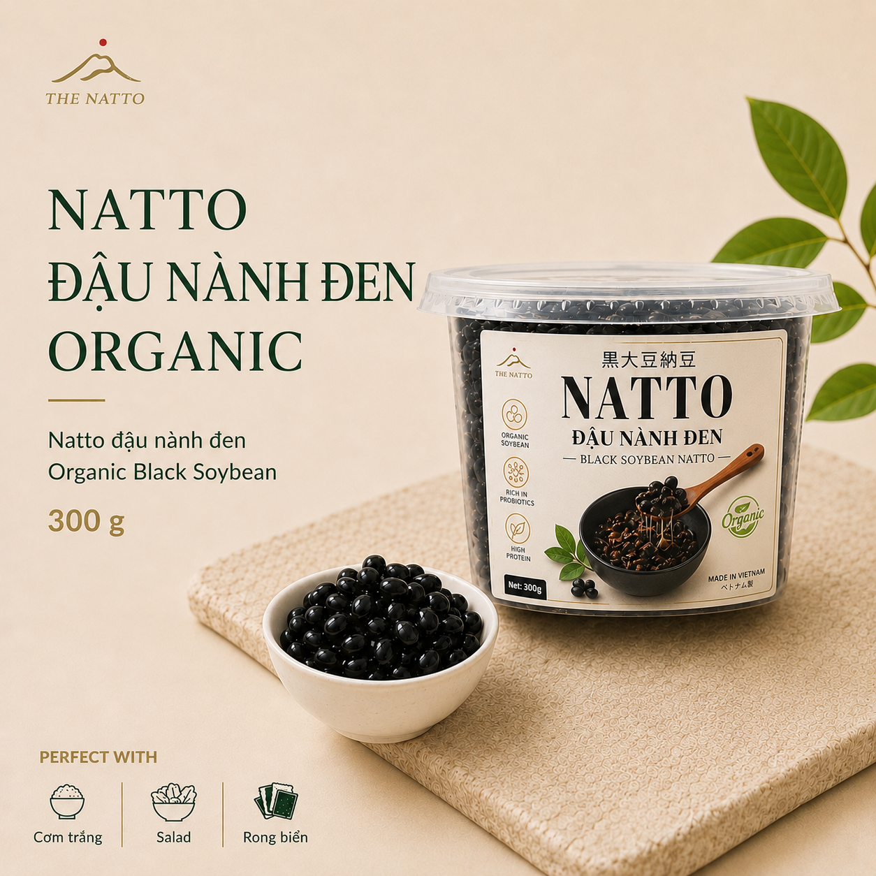 Natto Đậu Nành Đen Organic 300g